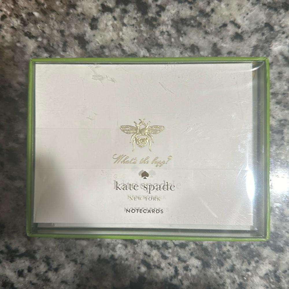 Kate Spade. 10 notecards and envelopes. “What’s the Buzz?”